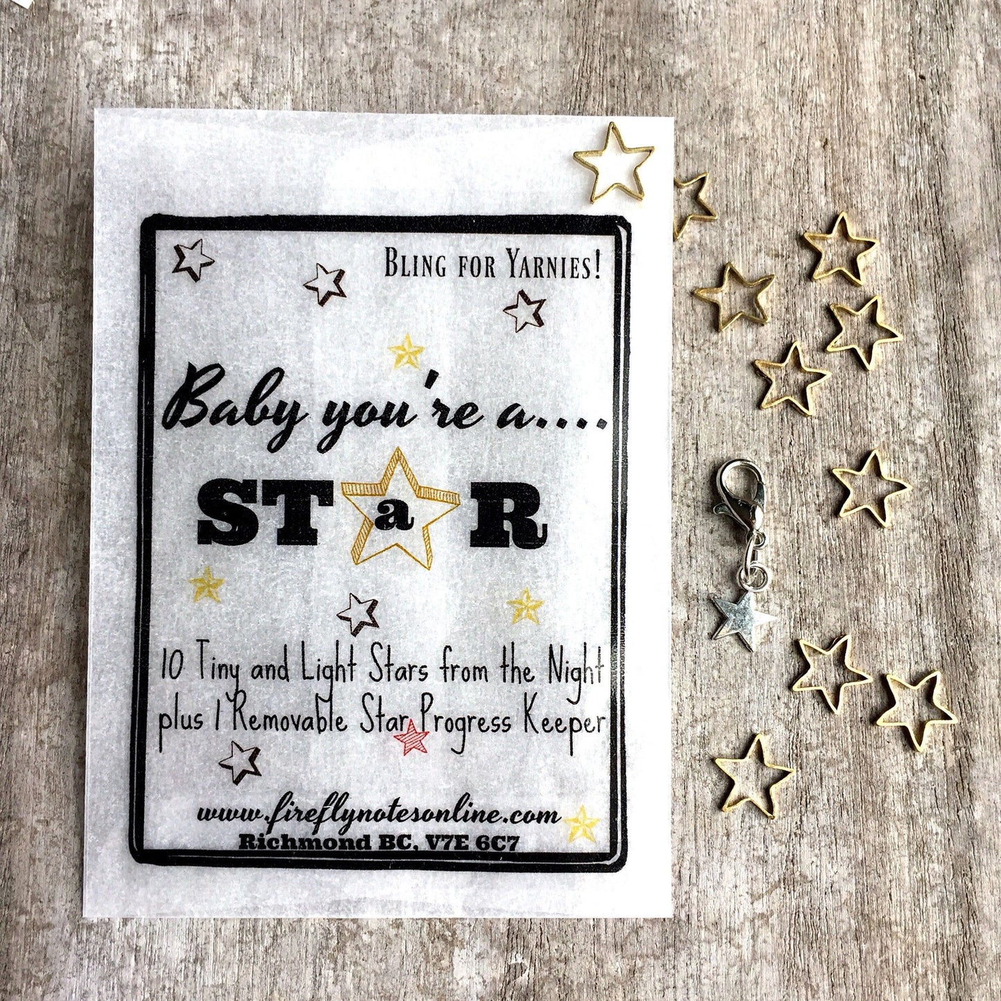 Firefly Notes Stars Stitch Markers