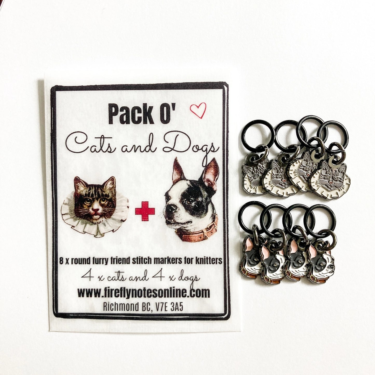 Firefly Notes Pack O' Cats and Dogs Stitch Markers