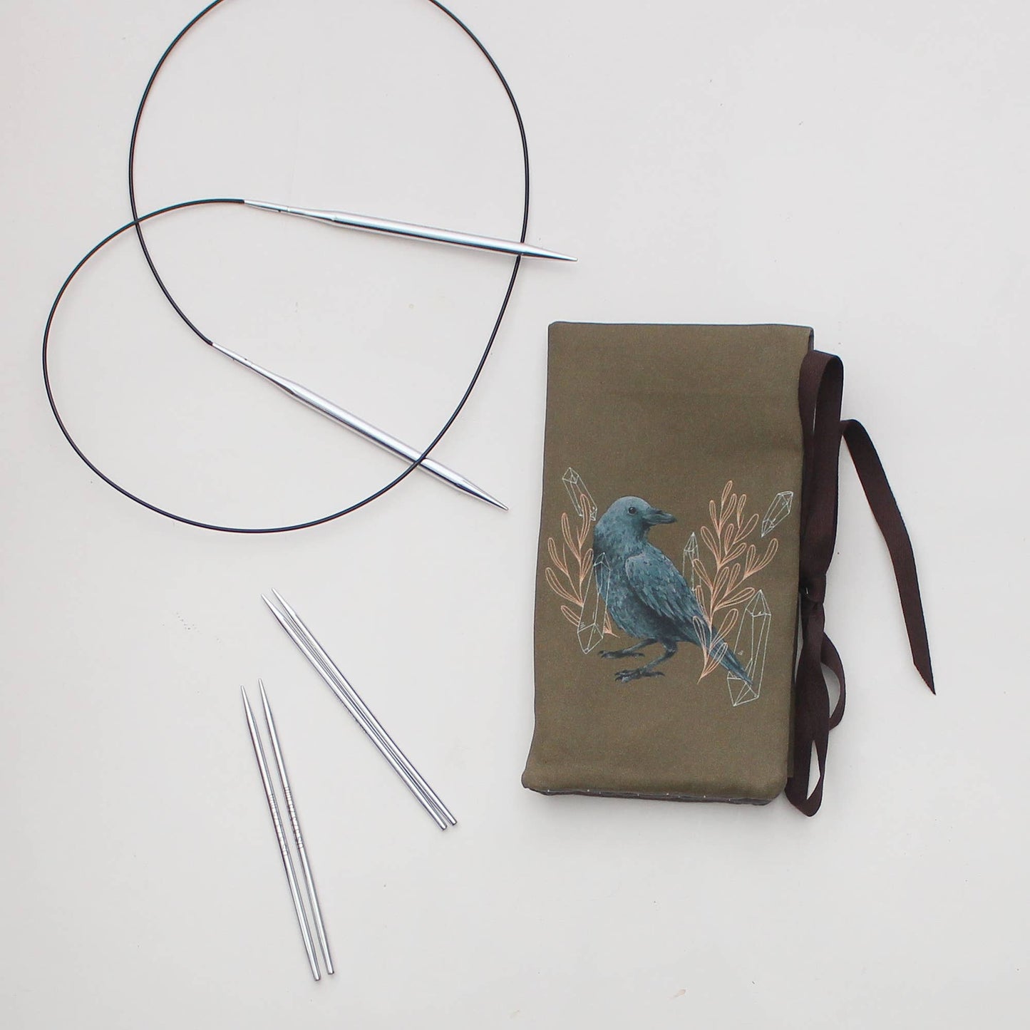 Amber the Raven | Needle Case | Pencil Case | Pencil Roll
