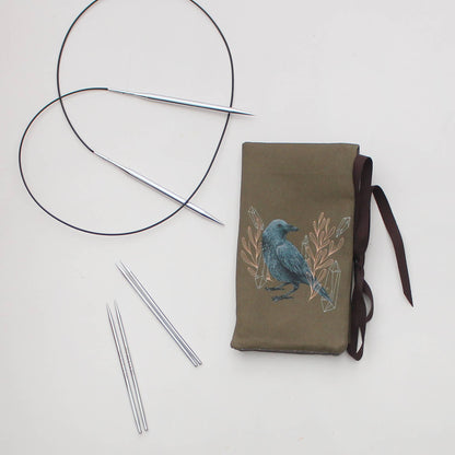 Amber the Raven | Needle Case | Pencil Case | Pencil Roll