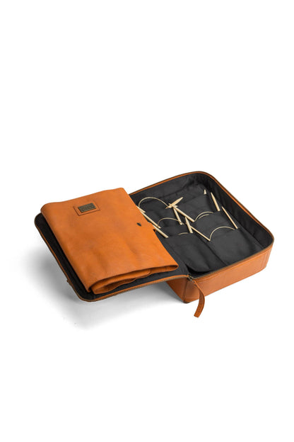 Muud Janni Project Bag – Leather Knitting Needle & Hook Case