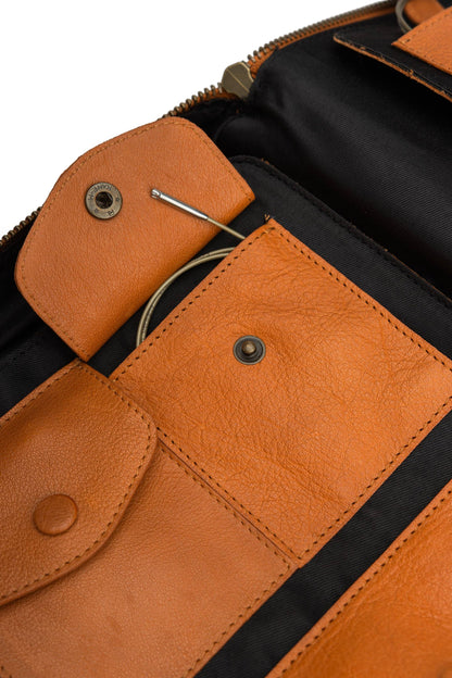 Muud Janni Project Bag – Leather Knitting Needle & Hook Case