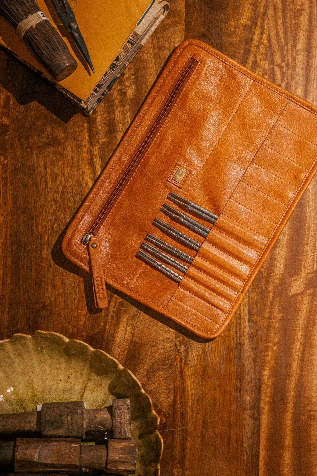 Muud Jasmin Needle Case – Leather Knitting Needle Holder