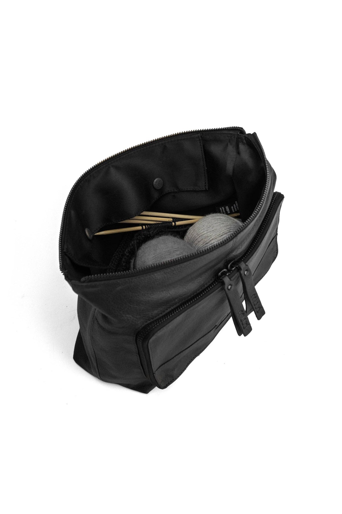 Muud Jeanne Project Bag – Small Leather Knitting Project Bag