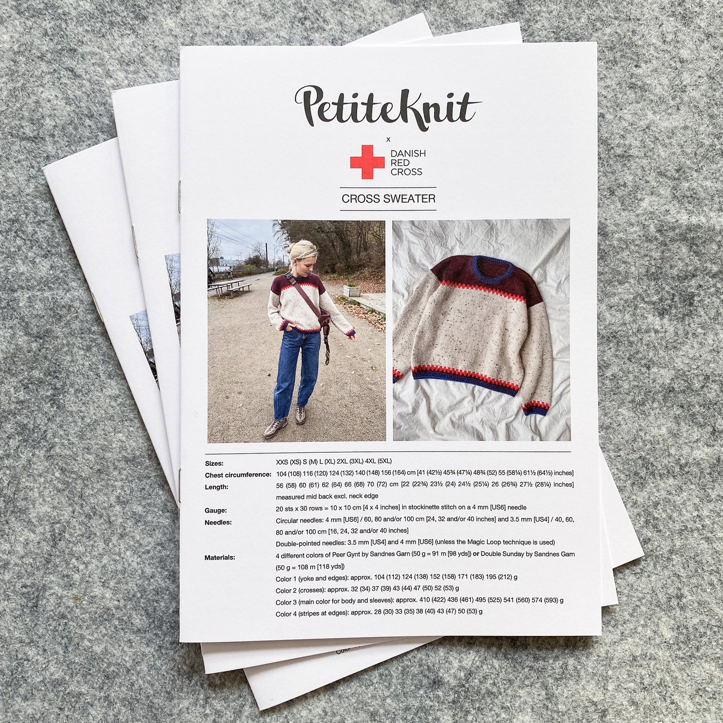 PetiteKnit Cross Sweater