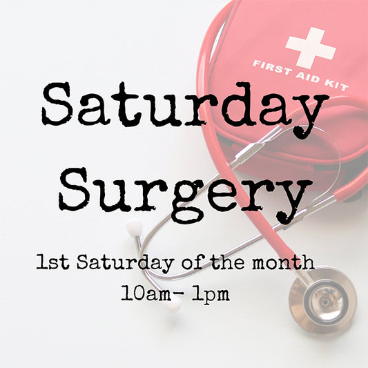 Saturday Surgery - 1st Saturday of the month - next 2nd August