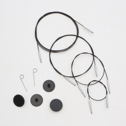KnitPro Thin & Flex Swivel Cables | Stainless Steel Knitting Cables
