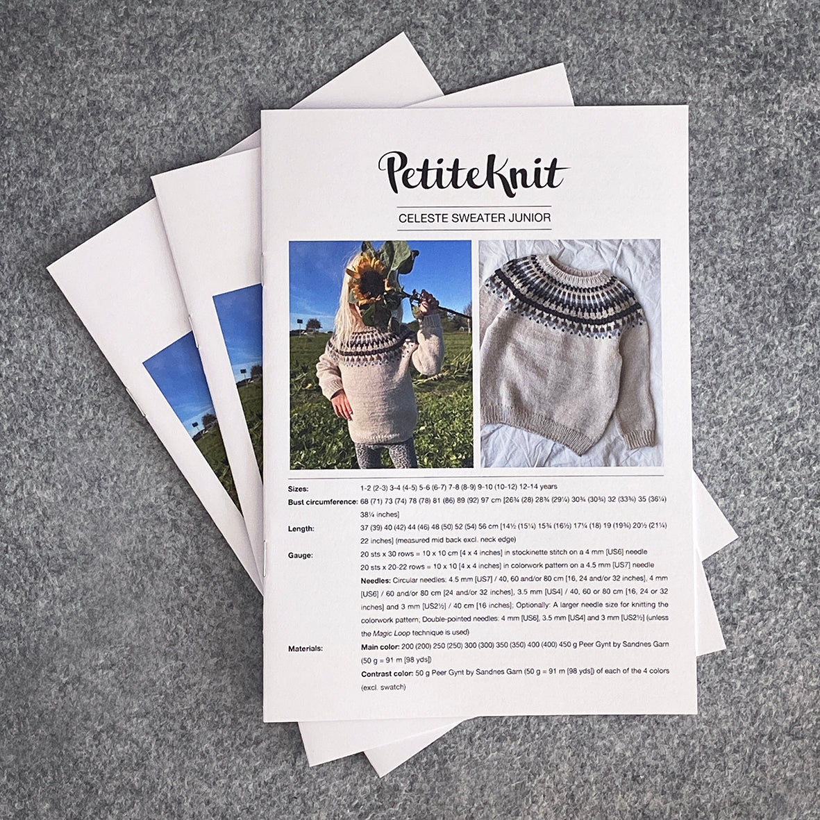 PetiteKnit Celeste Sweater Junior Pattern