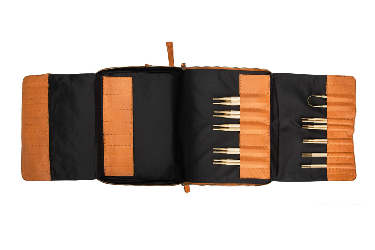Muud Janni Project Bag – Leather Knitting Needle & Hook Case