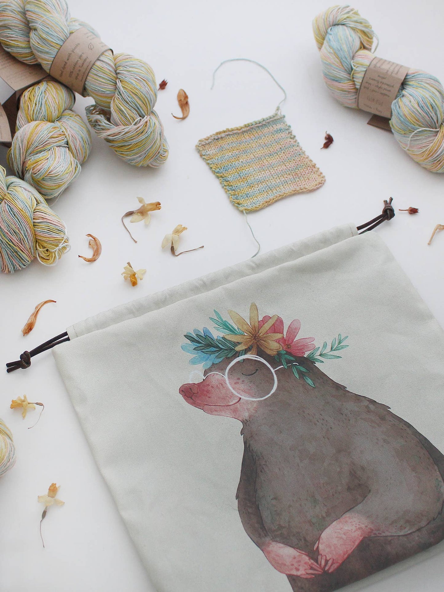 Dolores the Mole | Project Bag | Drawstring Bag