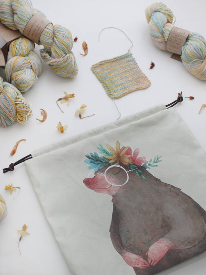 Dolores the Mole | Project Bag | Drawstring Bag