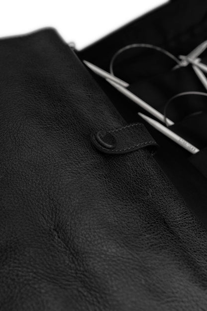 Muud Janni Project Bag – Leather Knitting Needle & Hook Case
