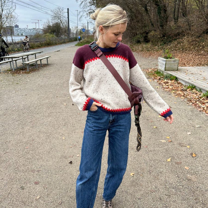 PetiteKnit Cross Sweater