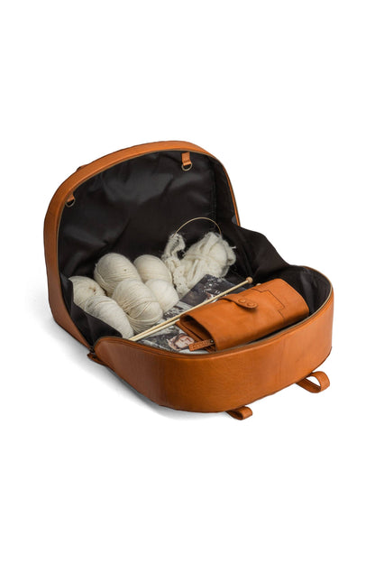Muud Julia Project Bag – Large Leather Knitting & Travel Bag