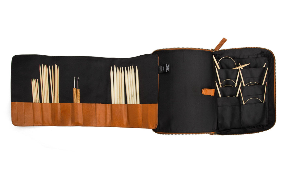Muud Janni Project Bag – Leather Knitting Needle & Hook Case