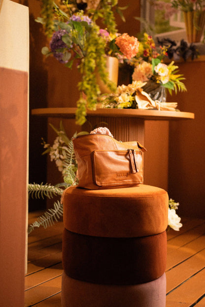 Muud Jeanne Project Bag – Small Leather Knitting Project Bag