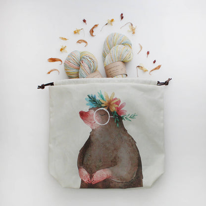 Dolores the Mole | Project Bag | Drawstring Bag