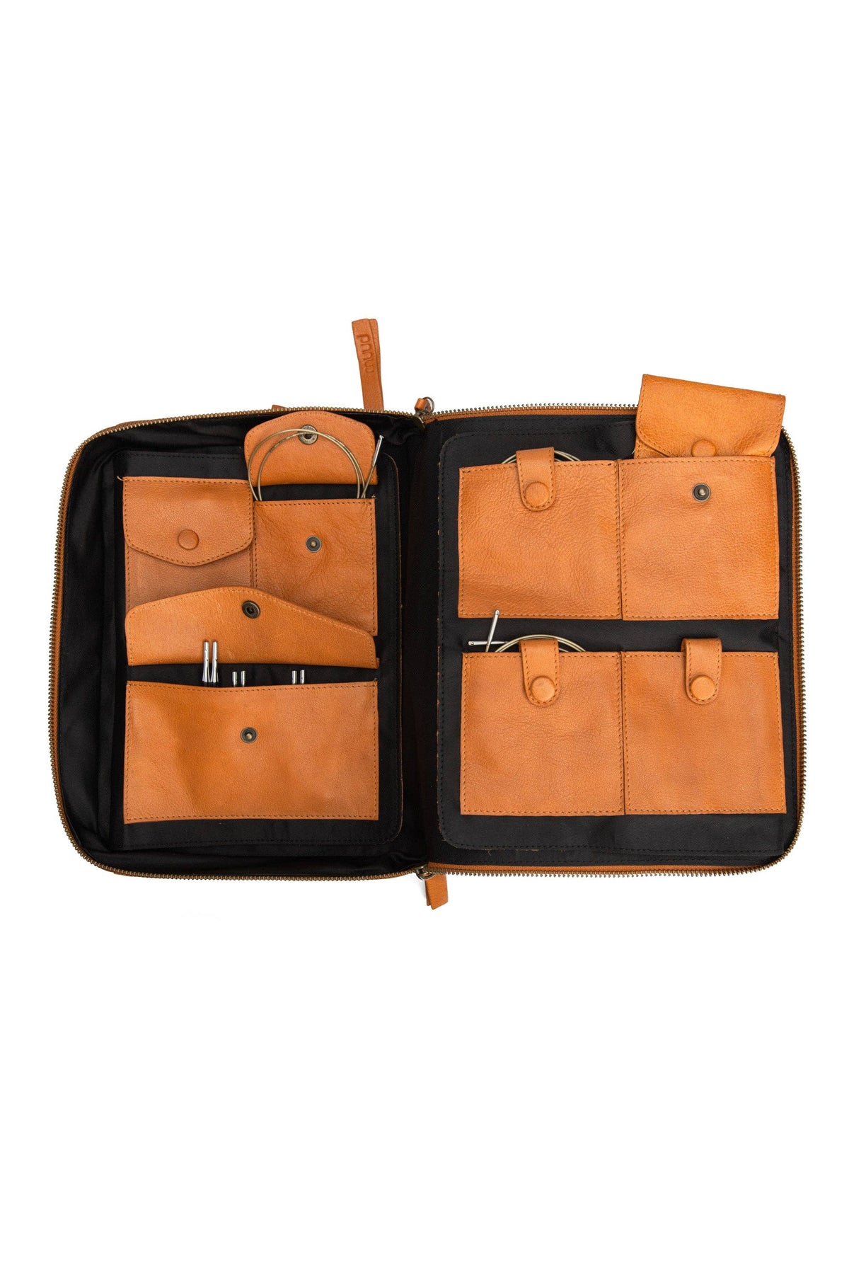 Muud Janni Project Bag – Leather Knitting Needle & Hook Case