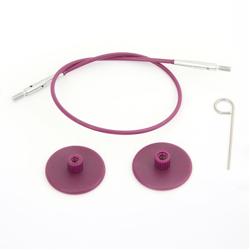 KnitPro Purple Nylon Cables | Premium Interchangeable Knitting Cables