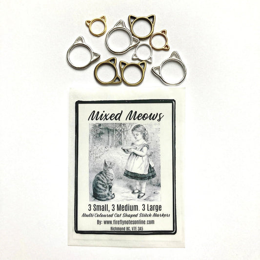 Firefly Notes Mixed Meows Cat Stitch Markers