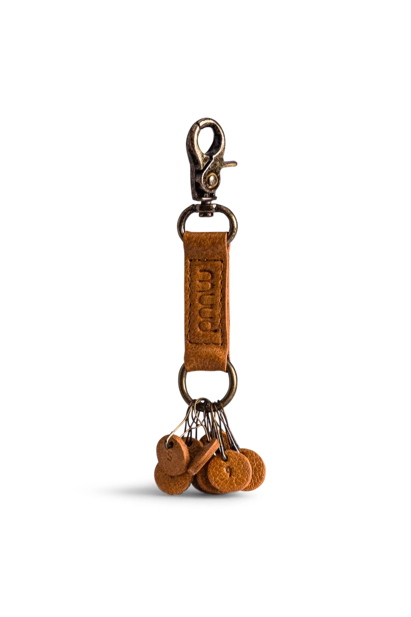 Muud Feliz Leather Keyring with Stitch Markers